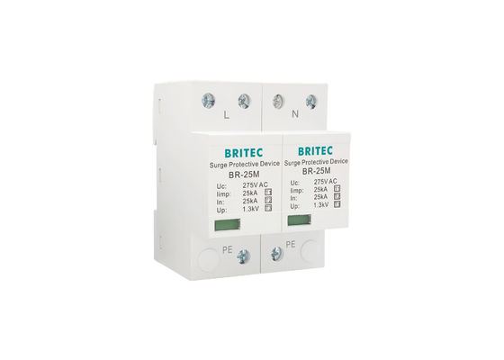25kA 275V Din Rail Surge Arrester SPD Μονό φάση προστατευτής από υπερχείλιση με τεχνολογία MOV