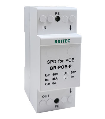 BR-POE-P Spd Προστατευτής σήματος δεδομένων Poe Surge Arrestor 48V China συσκευές προστασίας υπερέλιψης Ethernet
