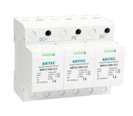 BRPV3-1000 12.5 DC τύπου 1 T1 SPD Pv Dc spd dc 1000v t1 t2 Συσκευή προστασίας από υπερβολική τάση Dc Υποστείλτης υπερβολικής τάσης DC PV Ηλιακή ενέργεια 1000V Προστάτης υπερβολικής τάσης Überspannung schutz ηλιακή καταστολή τάσης
