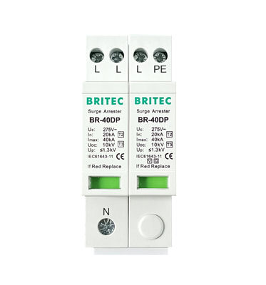 BRITEC BR-40DP 275 3+1P Τύπος 2 Προστασία από υπερβολικές τάσεις από χάλυβα