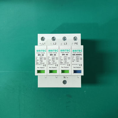 BR-40 3P+1 DIN Rail Mount Surge Protection Device 275V κατασκευαστής προστασίας από υπεροχή από χάλυβα