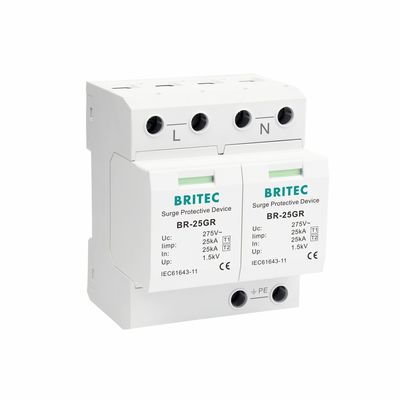 BRITEC BR-25GR 2P 275V Τύπος 1 Προστασία από υπερχείλιση Προστασία από κεραυνό