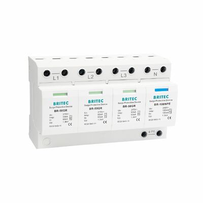 BR-50GR 3+1 OEM ODM σπινθήρα 50ka Προστατευτική συσκευή υπερέντασης χαμηλής τάσης Ηλεκτρική κατηγορία 1 Συγκρατητής υπερέντασης τύπου 1 spd Προστατευτικές συσκευές υπερέντασης τύπου 1 SPD χαμηλής τάσης LV Ηλεκτρικό δίκτυο διανομής