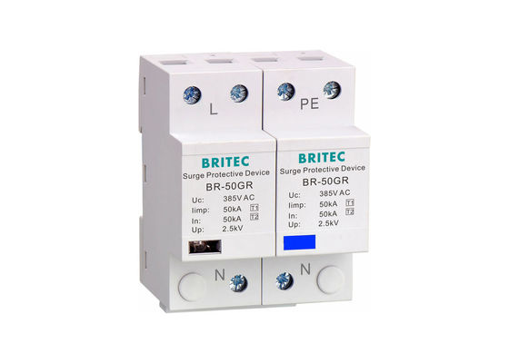 Προστάτες κύματος αστραπής συσκευών 385v προστασίας κύματος δύναμης SPD 1p + NPE