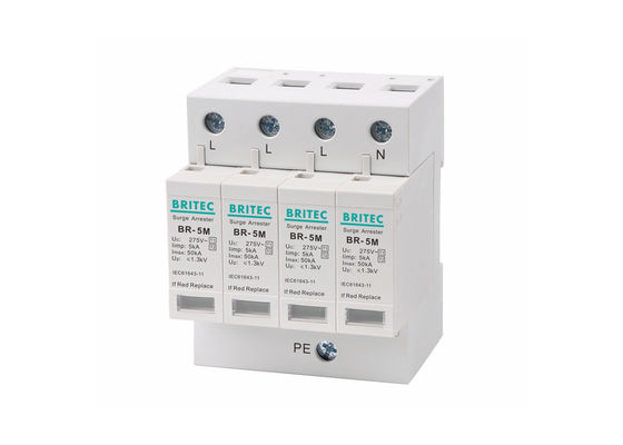 Θερμοπλαστικό UL94-V0 4p Pole Low Voltage Surge Protector Προστατευτική συσκευή για την προστασία από τις υπερβολές