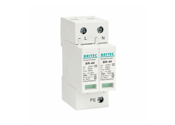 Τύπος ενιαίας φάσης - καλύπτρα κύματος αστραπής συσκευών προστασίας 2 κύματος