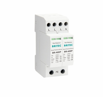 BR-275 40DP 4 275v Διορισμένη τάση Προστατευτική διάταξη κατά της υπερτάσης τύπου 3 Spd