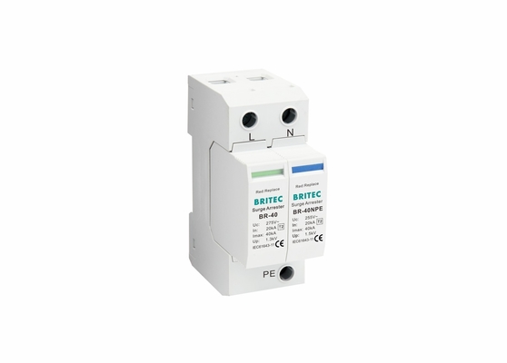 TVSS 150V/275V/320V/385V/440V 40KA Din Σιδηροδρομική ισχύς Προστασία από κεραυνό