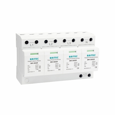 Τούβ BR-50GR 3P+N τάξη 1 AC SPD 50ka συσκευή προστασίας από υπερεχύσεις τύπου 1 spd προστασία από κεραυνό TUV σπινθήρα spd