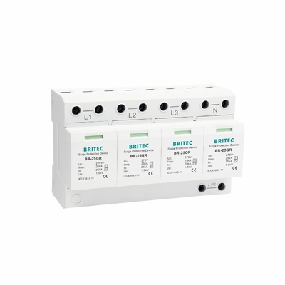 BRITEC Spd Προστατευτής υπερτάσεων BR-25GR 3P 25kA Τρεις φάσεις Τύπος 1 τάξη 1 καταστολέας υπερτάσεων Καταστολέας σπινθήρων