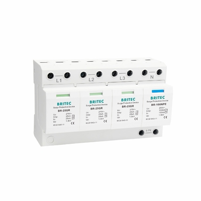 BRITEC Spd Προστατευτής υπερτάσεων BR-25GR 3P 25kA Τρεις φάσεις Τύπος 1 τάξη 1 καταστολέας υπερτάσεων Καταστολέας σπινθήρων