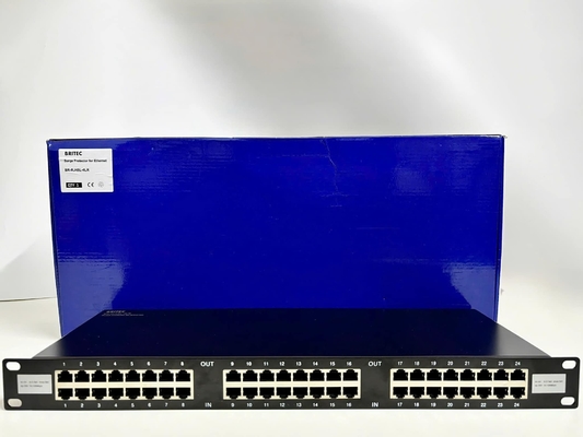 BRRJ45L-4LR Συγκρατητής υπερβολικής έντασης σήματος προστασία από κεραυνό στο δίκτυο Διαδικτύου