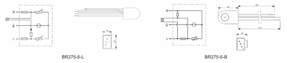 BR275-6-B Προστατευτές υπερβολικής τάσης για προστασία LED BEEP για ηλεκτρονικά φωτιστικά