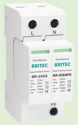 BR-25GS 1+1 spd t1 25ka Προστατευτής υπερεκτάσεων Προστασία υπερεκτάσεων κεραυνών τύπου σπινθήρα spd