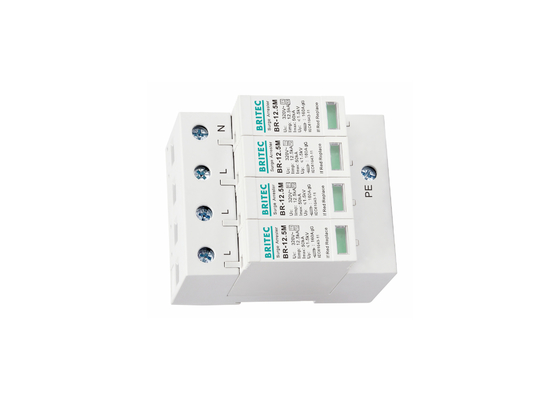 12.5kA Τύπος 1+2 320V 4P Οικιακός Προστατευτής Πλημμύρας Προστασία από κεραυνό
