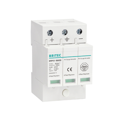 BRPV3-1000 1000V 40kA 3P DC Ηλιακή ΦΩΤΙΚΗ Προστατευτική συσκευή για την προστασία από υπερτάσεις Συγκρατητής υπερτάσεων Καταστολέας κεραυνών Συγκρατητής υπερτάσεων ηλιακών