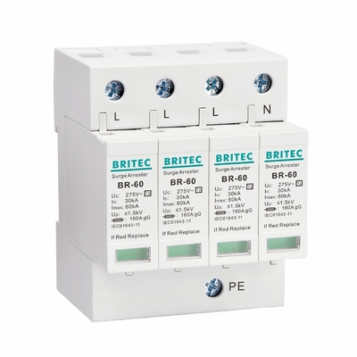 BR385-60 3P SPD κλάσης II 60kA Τύπος 2 Προστασία από υπερχείλιση