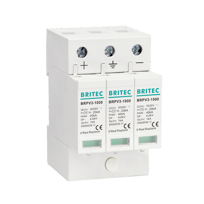 BRPV2-600 2 Mod 600V Φωτοβολταϊκό φωτοβολταϊκό Spd DC Προστατευτική συσκευή υπερεύματος ηλιακής ενέργειας spd dc600v pv arrester υπερεύματος