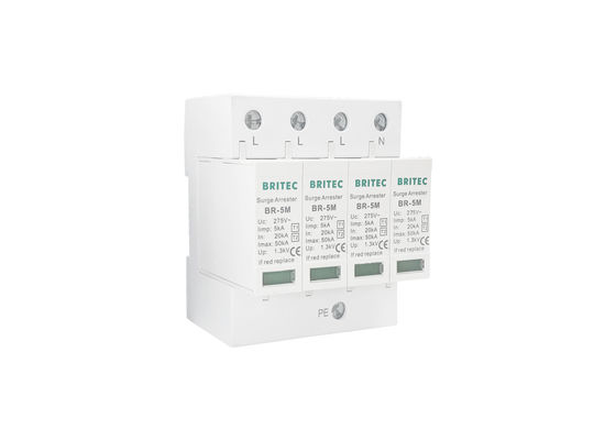 Θερμοπλαστικό UL94-V0 4p Pole Low Voltage Surge Protector Προστατευτική συσκευή για την προστασία από τις υπερβολές