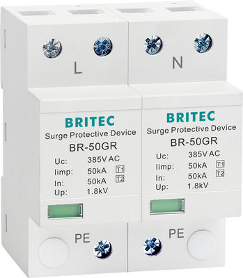 BRITEC 50GR Συσκευή προστασίας από κεραυνό AC Προστασία από υπερβολική πίεση Συσκευή προστασίας από υπερβολική πίεση SPD Προστατευτής υπερβολικής πίεσης Ηλεκτρικός SPD 50ka Απαλλαγμός κεραυνών