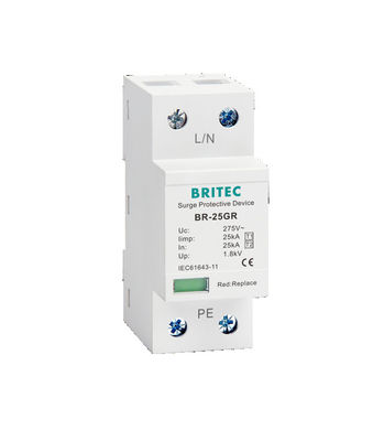 Συσκευή προστασίας από υπερτάσεις 25kA Class I Type 1 Lightning Protector Uc 150V 275V 320V T1