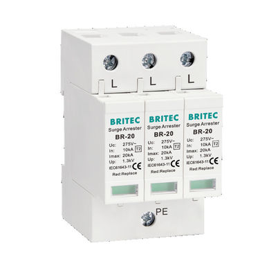 BR-20 3P+1 20kA Προστατευτική συσκευή υπερεκτάσεων Spd Προστατευτική συσκευή υπερεκτάσεων γείωσης Έκπληξη Συνελήφθης κεραυνός Προστατευτής υπερεκτάσεων ισχύος τριών φάσεων Προστατευτής υπερεκτάσεων ισχύος SPD Κατασκευαστής Προστατευτικές συσκευές υπερεκτάσεων Spd