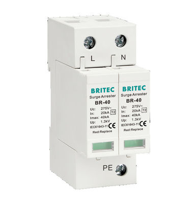 BR-40 4P 20kA - 200kA Προστασία από υπερτάσεις Συσκευή υπεράκτισης Συγκρατητές υπεράκτισης Spd Thunder Lightning 275v προστατευτής υπεράκτισης κεραυνών