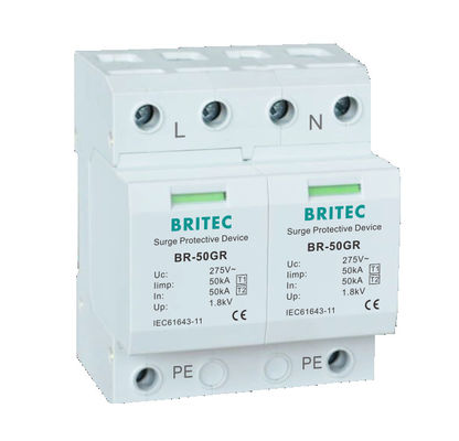 BRITEC BR-50GR 3P Type 1 Surge Rerester 50ka Συσκευή προστασίας υπερτάσεων spd t1 t2 ac