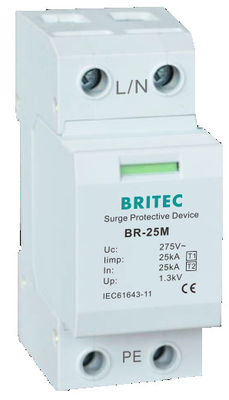 BRITEC BR-25M T1+T2 B+C 3P DIN Rail 35mm Spd T1 varistor υπερεκκλιματισμός type1 3p υπερεκλιματισμός