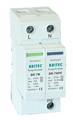 BR-7M 4P T1+T2 Συγκρατητής υπερβολικής τάσης B+C Spd Προστασία κατά της υπερβολικής τάσης Συσκευή προστασίας κατά της υπερβολικής τάσης τύπου1 3 φάσεων spd Ü-Ableiter