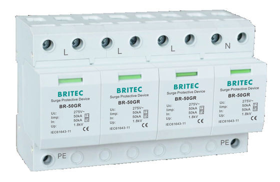 BRITEC BR-50GR 1P 50kA Συσκευή προστασίας από υπερβολική τάση