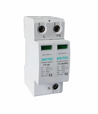ΤΥ-40 1+1 Τεχνολογία MOV Συσκευή προστασίας από υπερτάσεις ισχύος 40kA προστατευτής υπερτάσεων ρεύματος