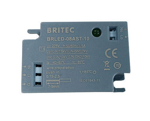 BRLED-08AST-10 Προστατευτική συσκευή υπερχείλισης για το φωτισμό 10kA LED Street Light ELECTROSTACTIC PROTECTOR LED LightING SYSTEM
