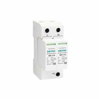 BR-110 4P OEM Τύπος 2 Προστατευτής υπερτάσεων 275v Προστατευτική συσκευή υπετάσεων SPD Varistor arrester 4-pole surge arrester