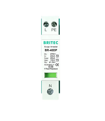 BR-40DP 275 1+1P Τύπος 2 Προστατευτής υπερεκτάσεων Υπηρεσία OEM Προστατευτής υπερεκτάσεων χαμηλής τάσης Προστατευτής κεραυνών SPD