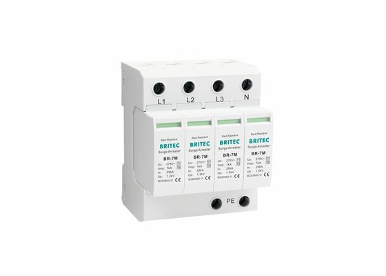 7ka T1+T2 Προστατευτική συσκευή υπερχείλισης Εγκρατήρας κεραυνών 4P Προστατευτική συσκευή υπερχείλισης