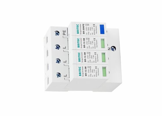 Υψηλό ρεύμα απαλλαγής απορροφητών κύματος καλυπτρών αστραπής κατηγορίας B+C 12.5KA CE