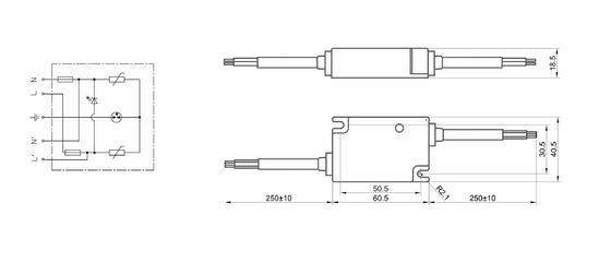 BRLED-08ASC-10 Προστατευτικά υπερτάσεων για προστασία LED 10kv spd led Φωτισμός εξωτερικού χώρου LED 275v led συσκευή προστασίας από υπερτάσεις