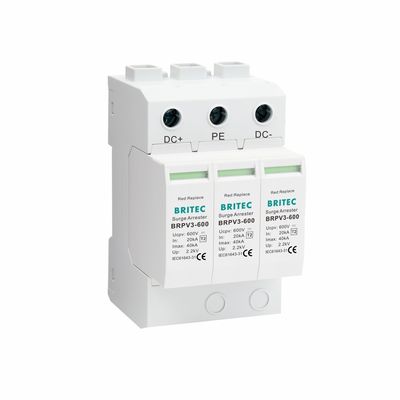 BRPV3-1500 40kA ρεύμα εκφόρτισης Plug-in Μονουλική συσκευή προστασίας από υπερβολική τάση συνεχούς ρεύματος