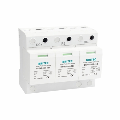 BRPV3-1000-12.5 PV Surge Arrester pv pv protection protection 3p συσκευή προστασίας από ηλιακή υπερεχύρωση DC PV Solar Energy 1000V Surge Protector