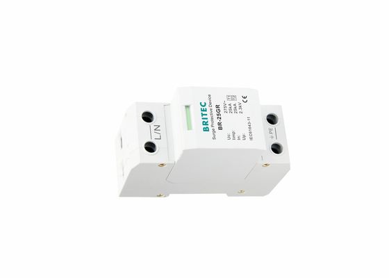 25KA Προστατευτής υπερτάσεων χαμηλής τάσης 1 P Προστατευτής υπετάσεων προστασίας κεραυνών 1 φάση