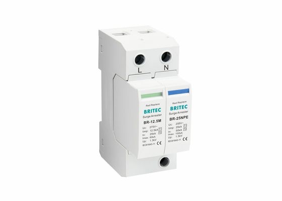 AC T1 T2 1P+NPE 275V Προστασία Υπερτάσεως 12.5KA SPD MOV Προστασία από Κεραυνούς Αλεξικέραυνο