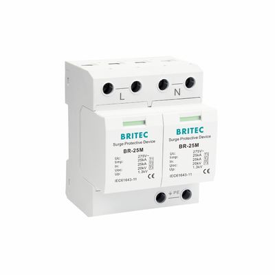 BRITEC BR-25M 3+1 Τύπου 1 Συσκευή Προστασίας από Υπερτάσεις με 25kA Iimp Ενσωματωμένη Μονάδα Τύπου 1 Προστατευτικό Υπερτάσεων