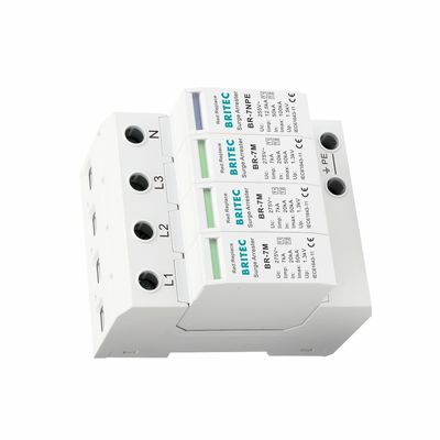 Προστασία AC Surge Protector AC SPD 3P+NPE 275V Iimp:7kA Προστασία από κεραυνούς για το σπίτι Συσκευή προστασίας χαμηλής τάσης