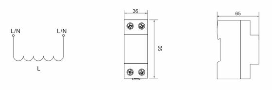 BRCI-63 Συντονιστικός επαγωγός AC SPD Προστατευτής κεραυνοβολίας Ηλεκτρικές συσκευές προστασίας