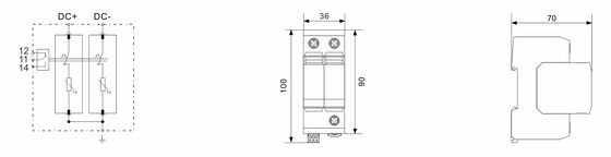 BR-40 24 Κάμερα dc spd Προστατευτική συσκευή υπερχείλισης Προστασία υπερχείλισης γείωσης Dc Spd τύπου 2 παρακολούθηση ασφαλείας DC Power Surge Protector