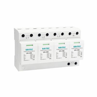 BR-25M 3+1 150V 275V 320V 440V Προστατευτική συσκευή υπερχείλισης Προστασία υπερχείλισης τύπου 1 SPD Προμηθευτής υπερχείλισης ισχύος τριών φάσεων Überspannungsableiter