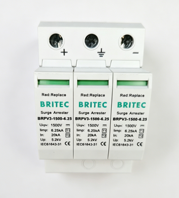 BRPV3-1500-6.25 DC SPD συσκευή προστασίας από υπερτάσεις ηλιακή dc spd dc spd wenzhou arrester 1500v 3 pole spd dc 500v t1 t2 SPD τύπου 1 τιμή