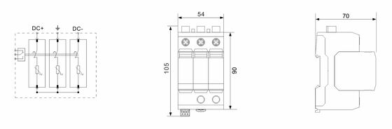 BRPV3-1500-6.25 DC SPD συσκευή προστασίας από υπερτάσεις ηλιακή dc spd dc spd wenzhou arrester 1500v 3 pole spd dc 500v t1 t2 SPD τύπου 1 τιμή