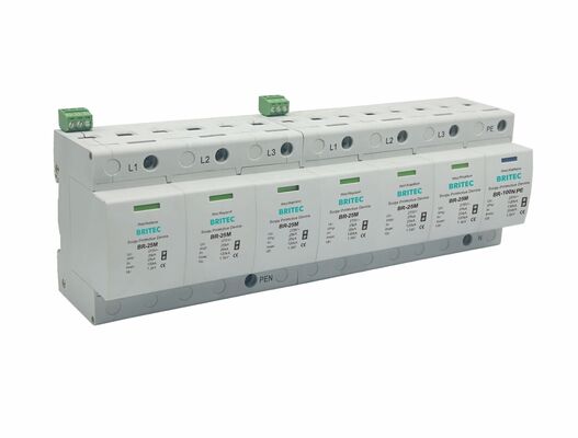 BR-25M 275 6+1 Τύπου 1+2 Συσκευή Προστασίας από Υπερτάσεις με Προστασία 25kA και Θερμοπλαστικό Περίβλημα UL94-V0